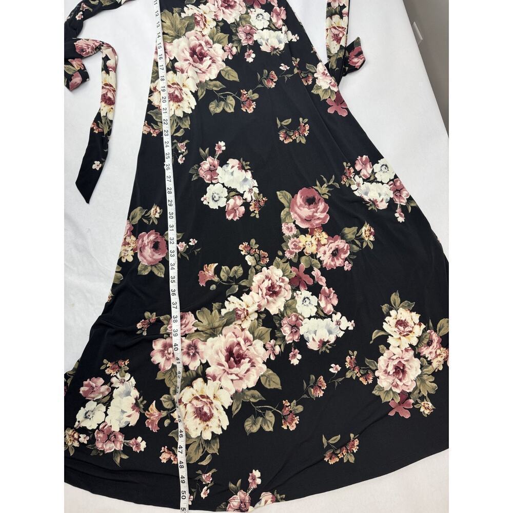 Windsor Black Floral Maxi Dress Boho Floral Cottagecore Evening Women's XS - Picture 6 of 8
